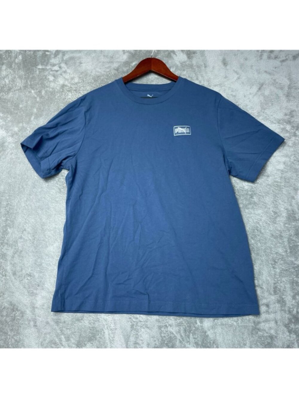 Puma Men's XL Blue Logo Graphic T-Shirt 100% Cotton Casual Tee d1897 - Picture 4 of 9